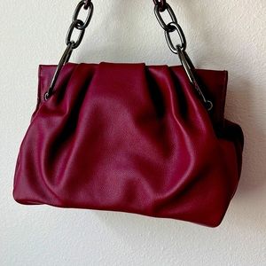 Maroon purse - vegan leather